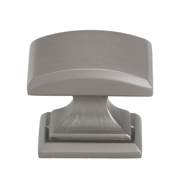 Gliderite Hardware 1-1/4 in. Graphite Gray Convex Square Cabinet Knob, 5PK 5740-GPH-5 - main